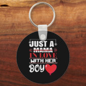 Alleen een mama in liefde met haar Valentijn. Sleutelhanger (Voorkant)