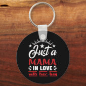 Alleen een mama in liefde met haar Valentijn. Sleutelhanger (Voorkant)