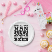 Alleen een Man die gek is op kunst en bier Papieren Bordje (Feest)