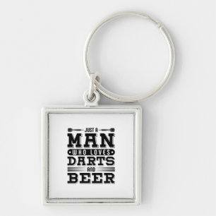 Alleen een Man die gek is op kunst en bier Sleutelhanger