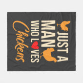 Alleen een Man die van kippen houdt... Fleece Deken (Voorkant (Horizontaal))