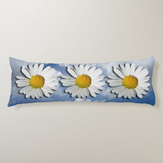 Alleen een Marguerite Blossom + jouw tekst en idee Lichaamskussen (Voorkant)