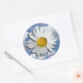 Alleen een Marguerite Blossom + jouw tekst en idee Ronde Sticker (Envelop)