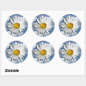 Alleen een Marguerite Blossom + jouw tekst en idee Ronde Sticker (Vel)