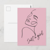 ALLEEN EEN MEISJE BRIEFKAART (Voorkant / Achterkant)