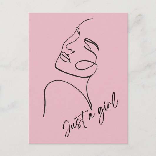 ALLEEN EEN MEISJE BRIEFKAART (Voorkant)