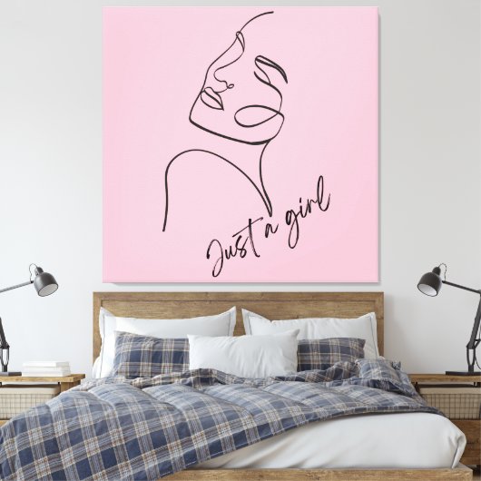 ALLEEN EEN MEISJE CANVAS AFDRUK (Insitu (Slaapkamer))