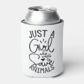 Alleen een meisje dat dieren wil redden blikjeskoeler (Blikje Voorkant)
