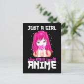 Alleen een meisje dat echt van Anime houdt Briefkaart (Staand voorkant)