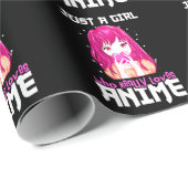 Alleen een meisje dat echt van Anime houdt Cadeaupapier (Rol Hoek)