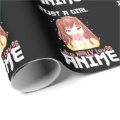 Alleen een meisje dat echt van Anime houdt Cadeaupapier (Rol Hoek)