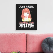 Alleen een meisje dat echt van Anime houdt Canvas Afdruk (Insitu (Woonkamer))