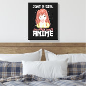 Alleen een meisje dat echt van Anime houdt Canvas Afdruk (Insitu (Slaapkamer))