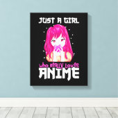 Alleen een meisje dat echt van Anime houdt Canvas Afdruk (Insitu (Houten vloer))