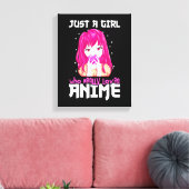 Alleen een meisje dat echt van Anime houdt Canvas Afdruk (Insitu (Woonkamer))