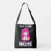 Alleen een meisje dat echt van Anime houdt Crossbody Tas (Achterkant)