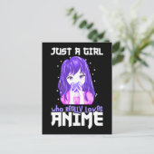 Alleen een meisje dat echt van Anime houdt in Paar Briefkaart