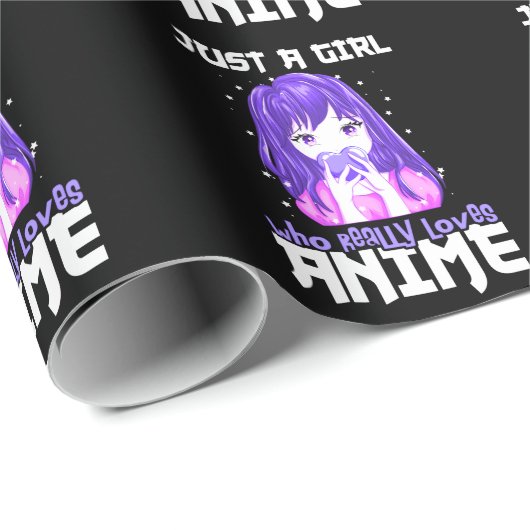 Alleen een meisje dat echt van Anime houdt in Paar Cadeaupapier (Rol Hoek)