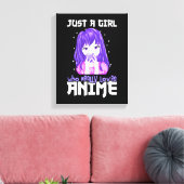 Alleen een meisje dat echt van Anime houdt in Paar Canvas Afdruk (Insitu (Woonkamer))