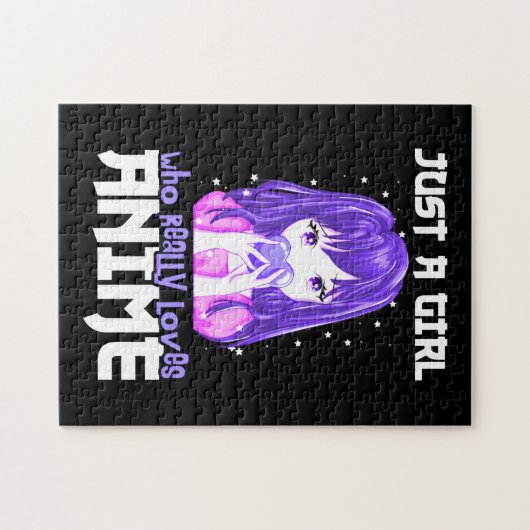 Alleen een meisje dat echt van Anime houdt in Paar Legpuzzel (Horizontaal)