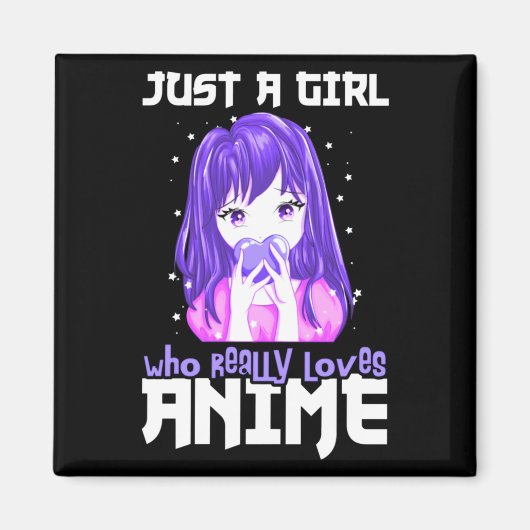 Alleen een meisje dat echt van Anime houdt in Paar Magneet (Voorkant)