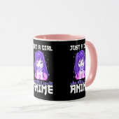 Alleen een meisje dat echt van Anime houdt in Paar Mok (Voorkant rechts)