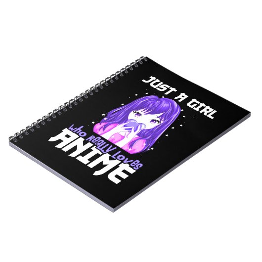 Alleen een meisje dat echt van Anime houdt in Paar Notitieboek (Linkerzijde)