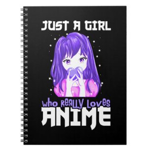 Alleen een meisje dat echt van Anime houdt in Paar Notitieboek