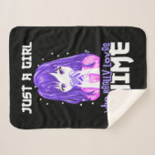 Alleen een meisje dat echt van Anime houdt in Paar Sherpa Deken (Voorkant (horizontaal))