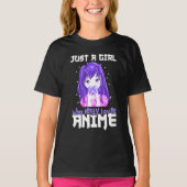 Alleen een meisje dat echt van Anime houdt in Paar T-shirt (Voorkant)