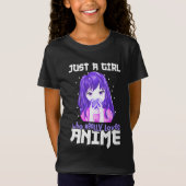 Alleen een meisje dat echt van Anime houdt in Paar T-shirt (Voorkant)