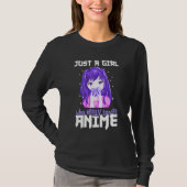 Alleen een meisje dat echt van Anime houdt in Paar T-shirt (Voorkant)