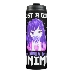Alleen een meisje dat echt van Anime houdt in Paar Thermosbeker