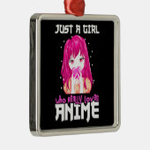 Alleen een meisje dat echt van Anime houdt Metalen Ornament (Rechts)