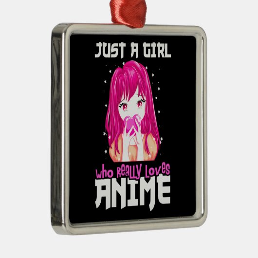 Alleen een meisje dat echt van Anime houdt Metalen Ornament (Rechts)