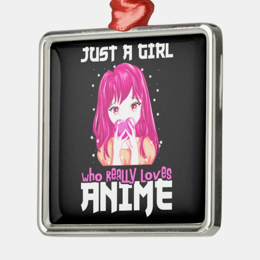 Alleen een meisje dat echt van Anime houdt Metalen Ornament (Links)