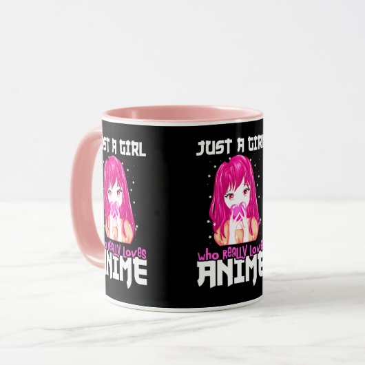 Alleen een meisje dat echt van Anime houdt Mok (Voorkant links)