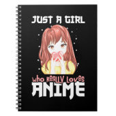 Alleen een meisje dat echt van Anime houdt Notitieboek (Voorkant)