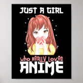 Alleen een meisje dat echt van Anime houdt Poster (Voorkant)