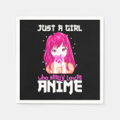 Alleen een meisje dat echt van Anime houdt Servet (Voorkant)