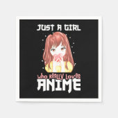 Alleen een meisje dat echt van Anime houdt Servet (Voorkant)