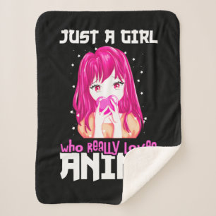 Alleen een meisje dat echt van Anime houdt Sherpa Deken