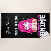 Alleen een meisje dat echt van Anime houdt Strandlaken (Voorkant)