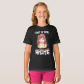 Alleen een meisje dat echt van Anime houdt T-shirt (Voorkant volledig)