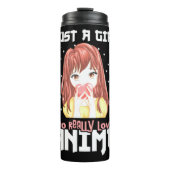 Alleen een meisje dat echt van Anime houdt Thermosbeker (Voorkant)