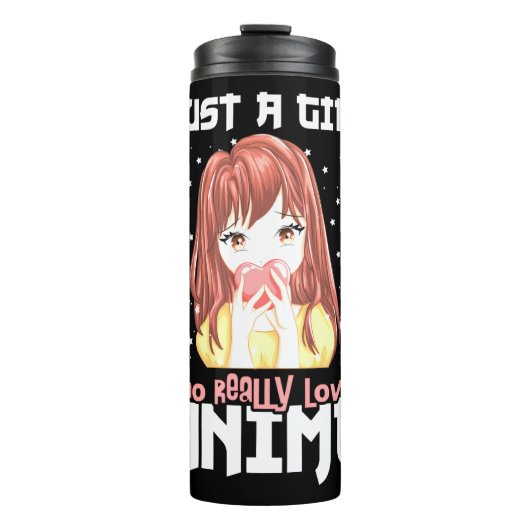 Alleen een meisje dat echt van Anime houdt Thermosbeker (Voorkant)