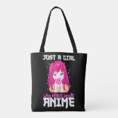 Alleen een meisje dat echt van Anime houdt Tote Bag (Achterkant)