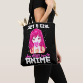 Alleen een meisje dat echt van Anime houdt Tote Bag (Dichtbij)