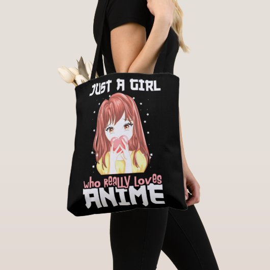 Alleen een meisje dat echt van Anime houdt Tote Bag (Dichtbij)