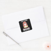 Alleen een meisje dat echt van Anime houdt Vierkante Sticker (Envelop)